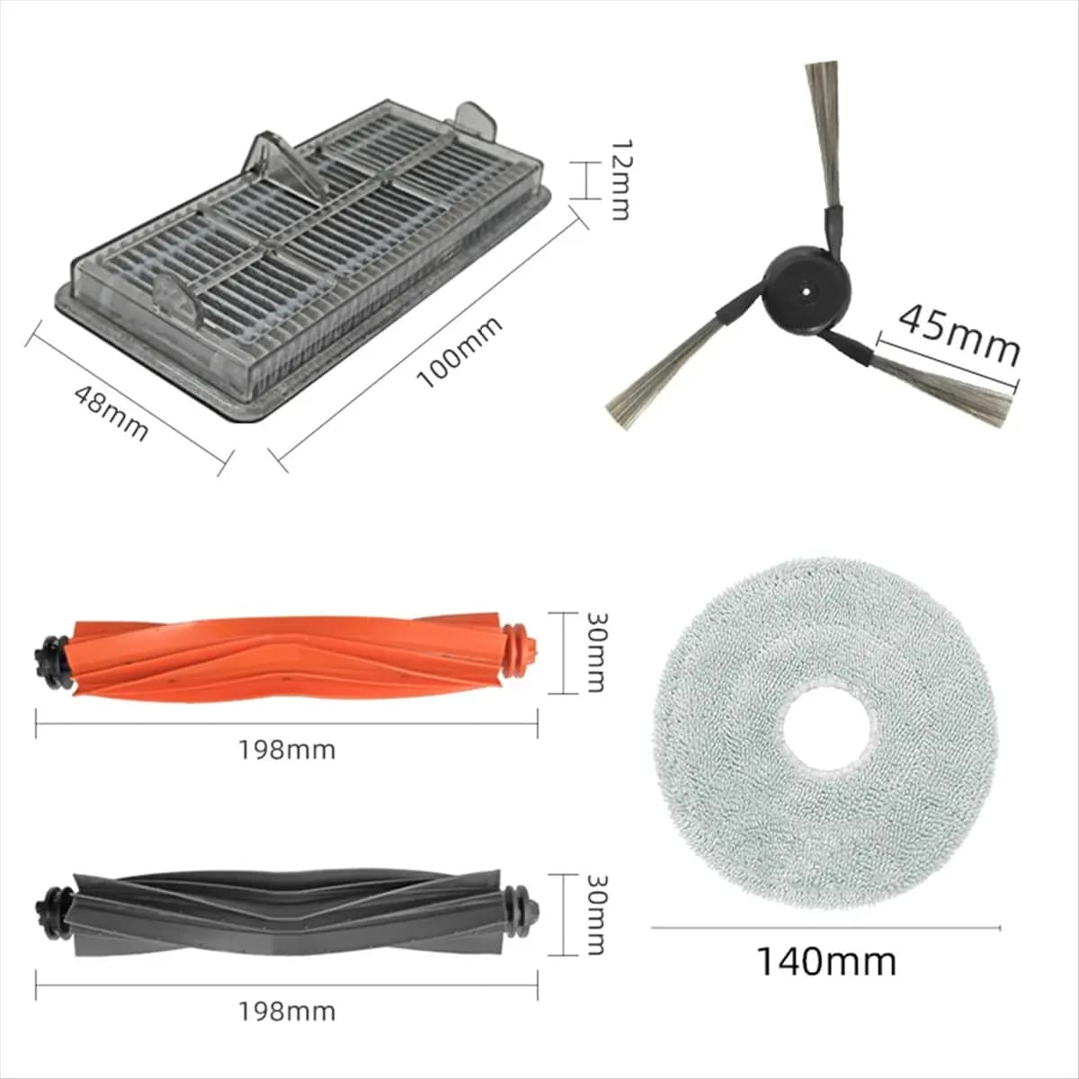 A74X For Dreame X40Pro Ultra Replacement Parts Main Roller Side Brush Hepa Filter Mop Cloth Dust Bags Accessories
