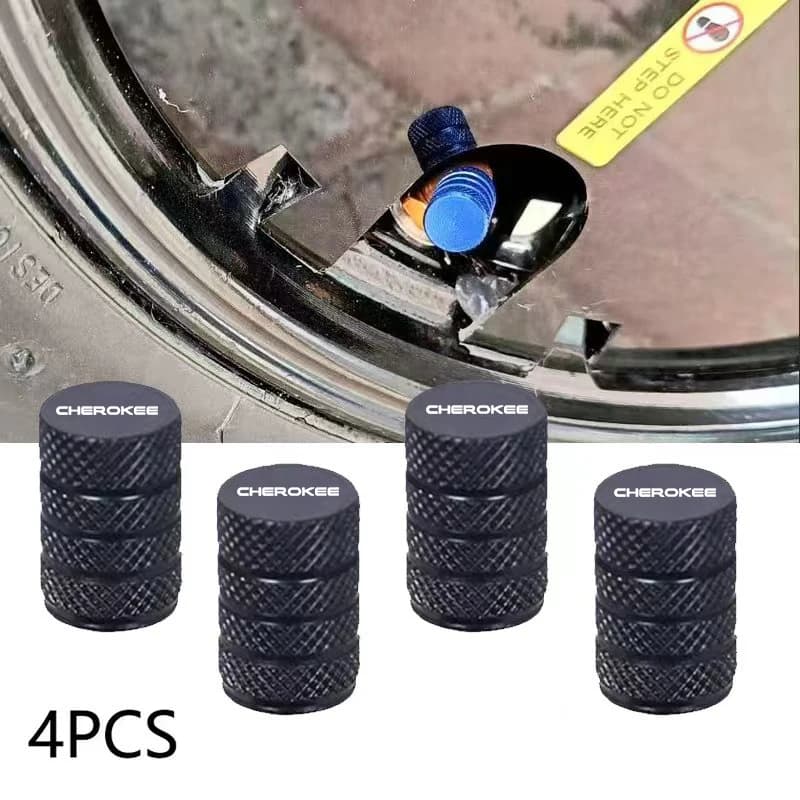 For Jeep Cherokee accessories Car Wheel Tire Valve Caps Tyre Stem Covers Airdust Waterproof