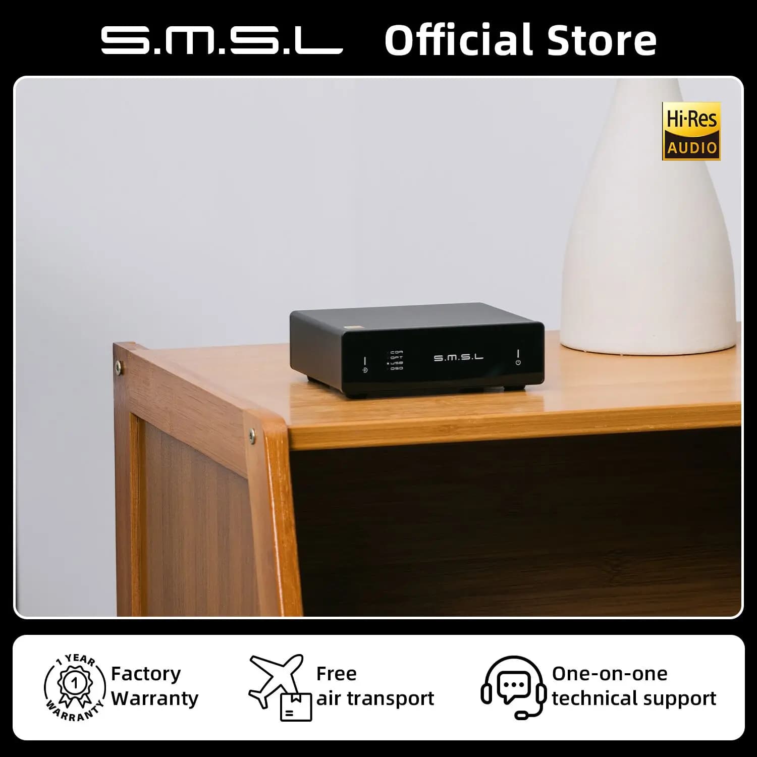 SMSL D1 DAC audio entry-level ad alta risoluzione 768kHz/32bit BD34352EKV con supporto USB plug-and-play Simplicity Altoparlanti attivi