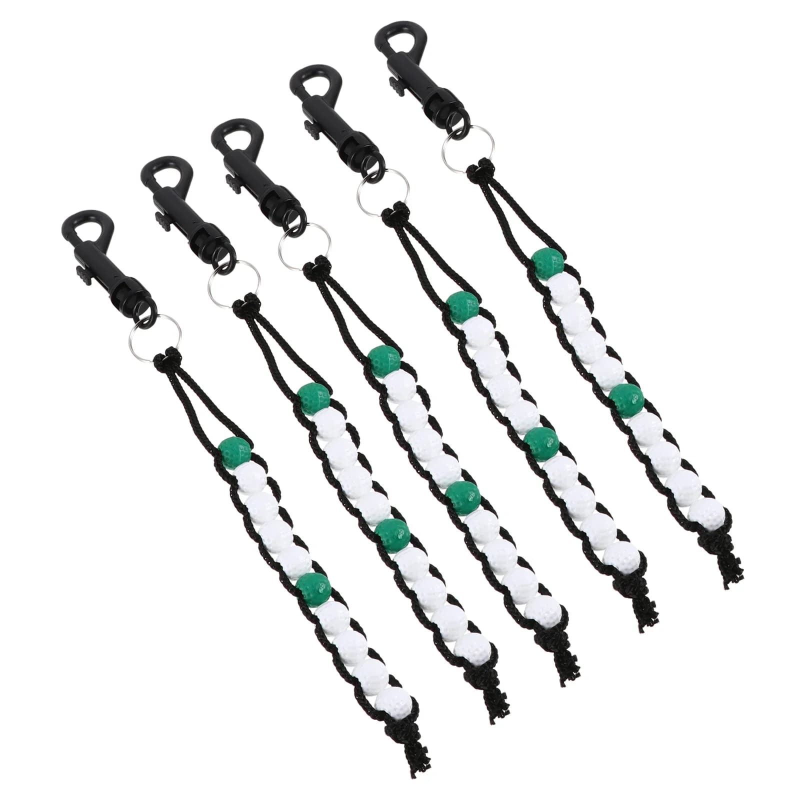 Contatore di punteggio per colpire il golf in tessuto di nylon da 5 pezzi e contatore di putter per palline da golf in plastica Contatore di punteggio sportivo Ausili per l'allenamento del golf
