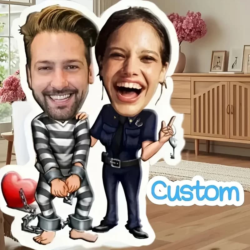 Cuscino facciale con foto personalizzata, orsacchiotto con linee muscolari realistiche personalizzate, regalo mini bambola in morbido peluche, Natale