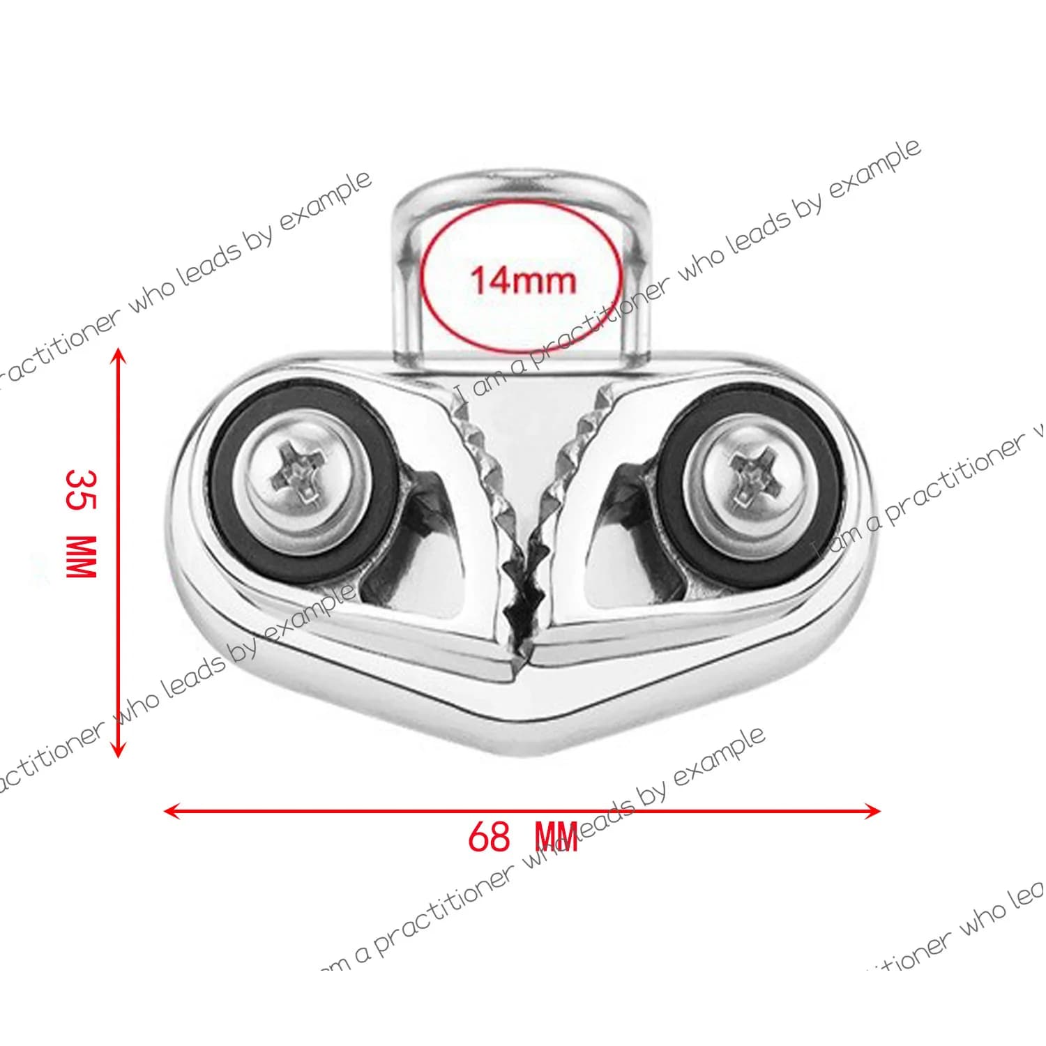 316 stainless steel pulley rope clamp 68 * 35 Pilates instrument clamping device Marine yacht hardware accessories