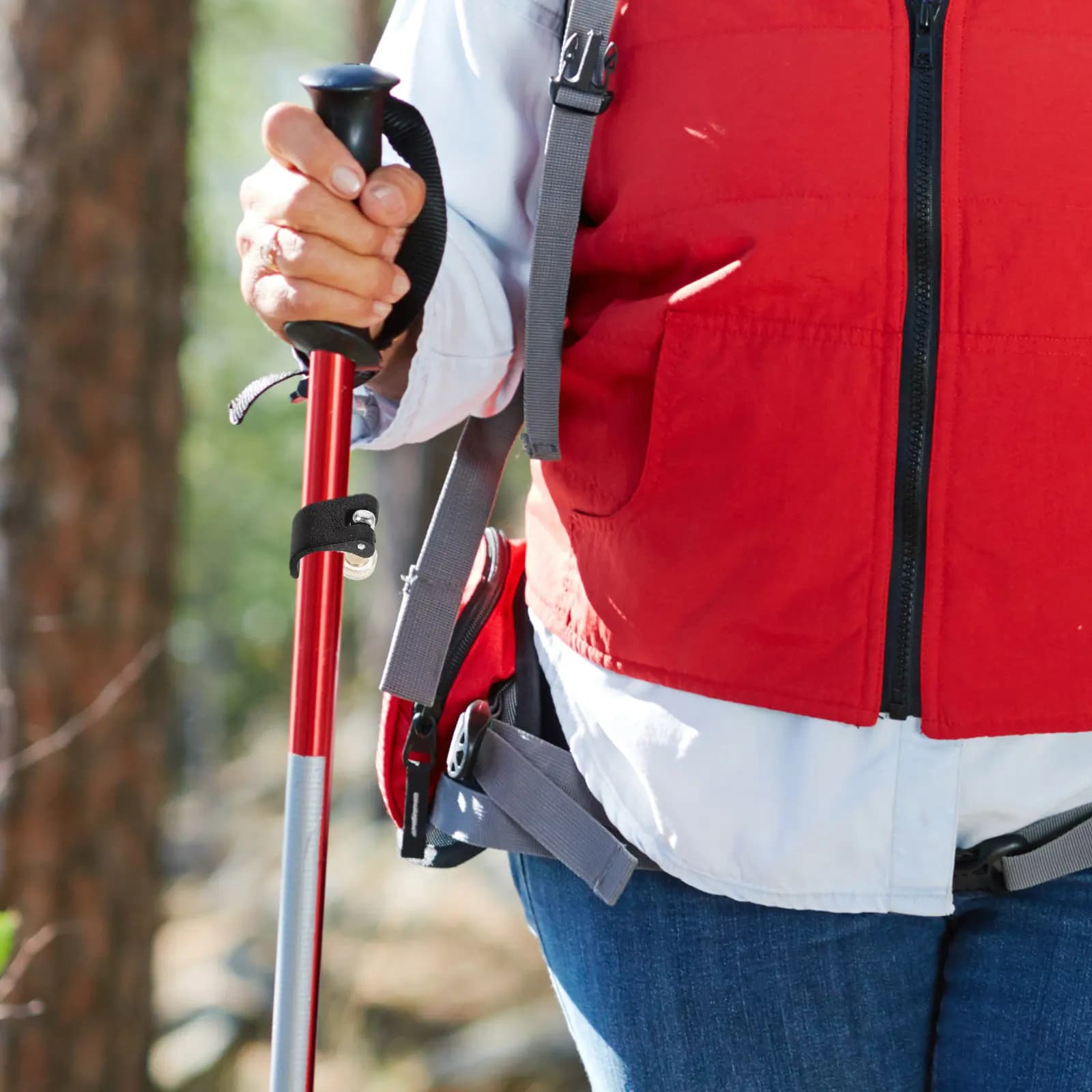 2 Pezzi Dadi di Bloccaggio Universali per Bastoncini da Trekking, Accessori Regolabili Anti-Allentamento per Manici, Ricambi per Bastoni da Escursionismo