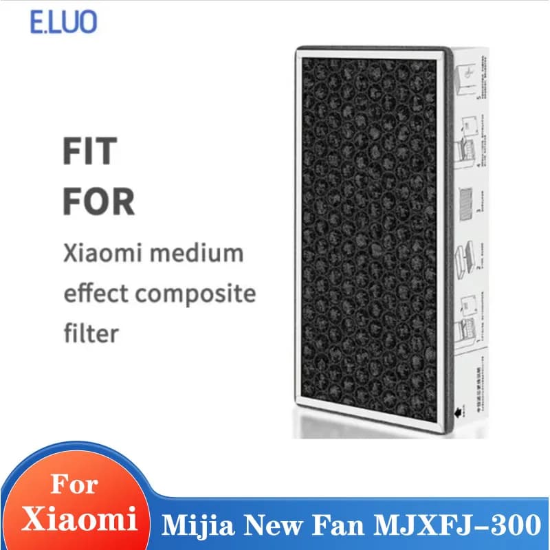Adatto per Xiaomi Mijia New Fan MJXFJ-300 filtro di efficienza filtro HEPA a strato centrale per rimuovere polvere di foschia e formaldeide