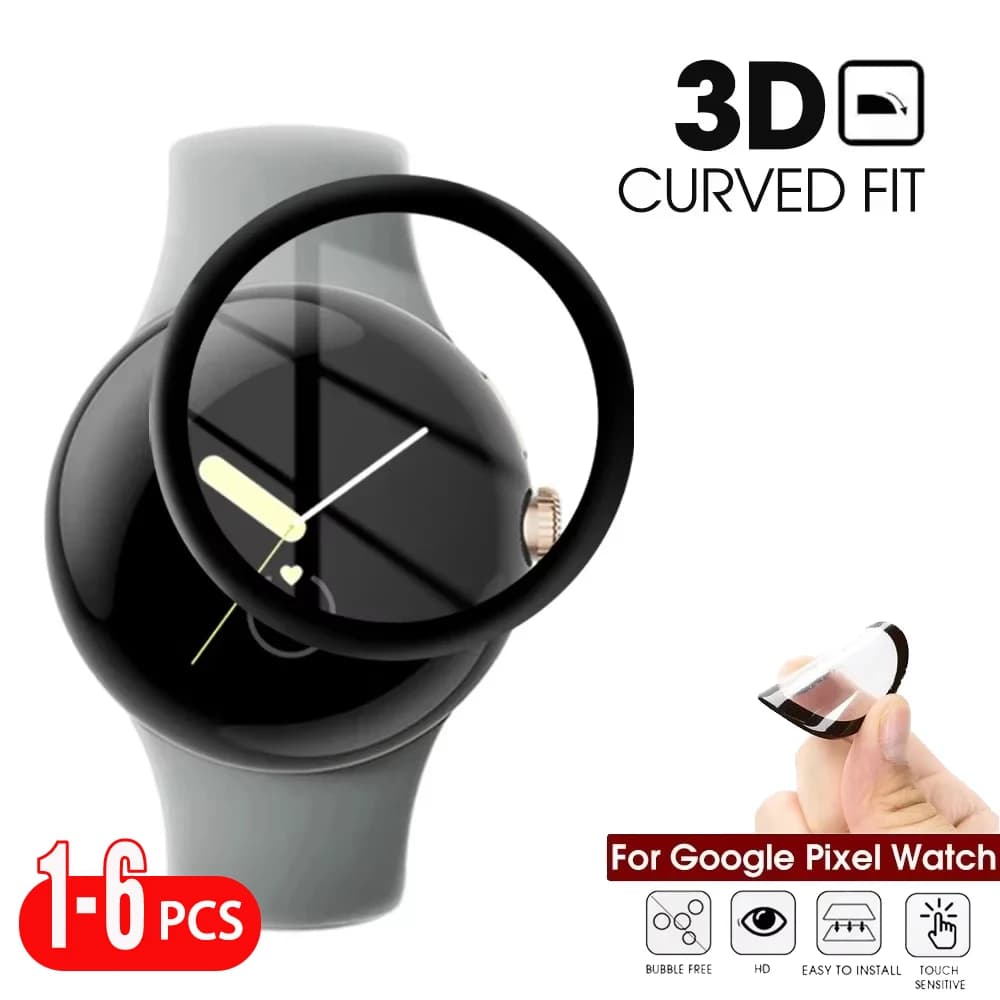 Transparent screen protection with soft edge for Google Pixel Watch 2 Anti-scratch film with full 3D curve coverage for Google Pixel Smart watch 2