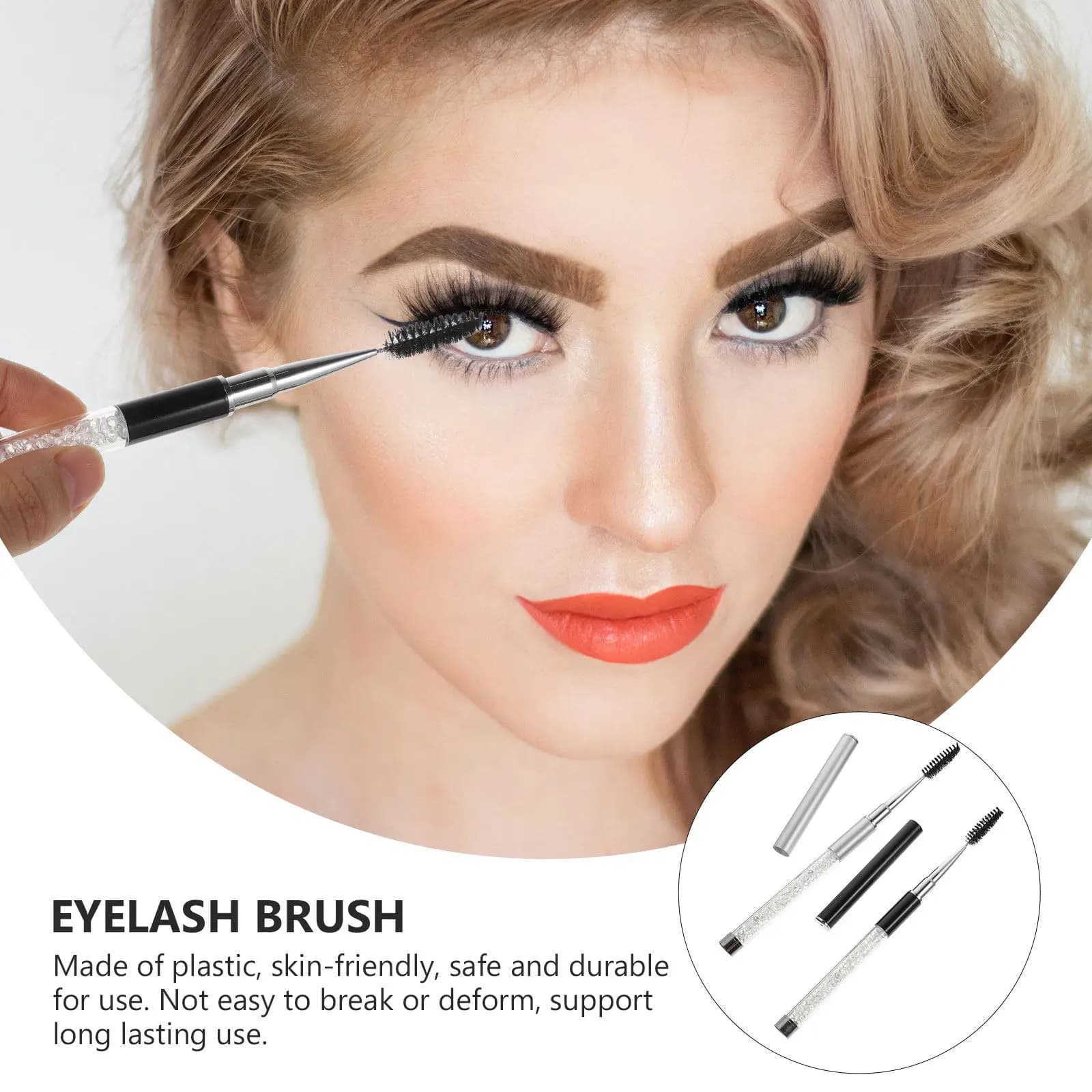 2 Pezzi Spazzole per Mascara e Sopracciglia, Leggere e Portatili, Strumenti per Trucco e Cura Naturale di Ciglia e Sopracciglia, Ideali per Viaggi