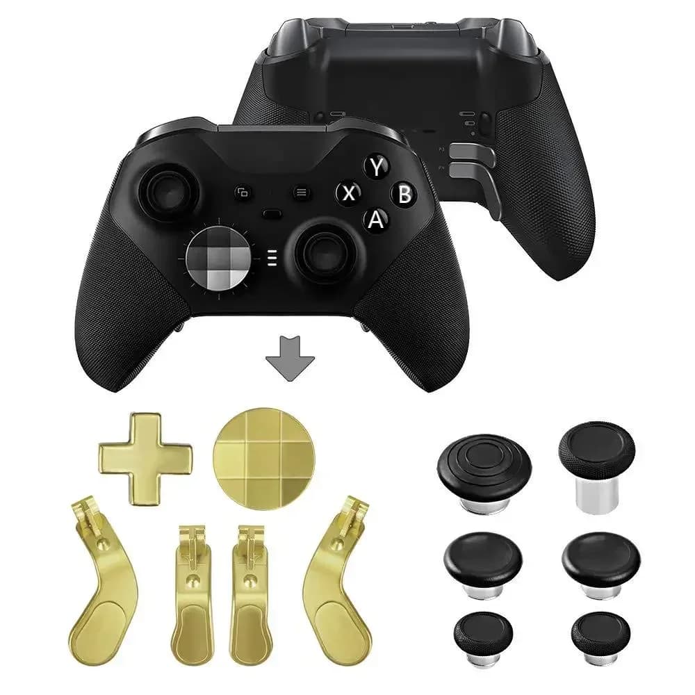 Kit di Riparazione Accessori per Controller Xbox One Elite Serie 2: D-Pad in Metallo, Trigger, Paddle e Thumbstick Sostitutivi - Confezione da 16 Pezzi