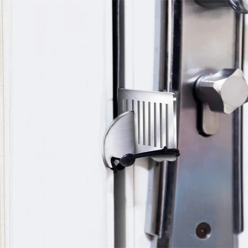 Portable 8cm Stainless Steel Safe Security Tool Safety Anti-Theft Door Blocker for Home Privacy Hotel Travel Door Lock Stopper