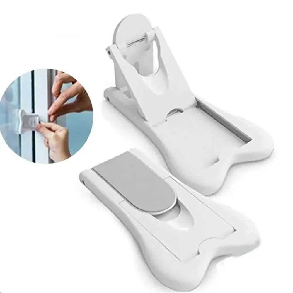 Serratura per porta scorrevole Serratura per finestra autoadesiva Tappo per fascia scorrevole Fissaggio Serratura per porta dell'armadio Serratura per cassetto in ABS Serratura di sicurezza per bambini