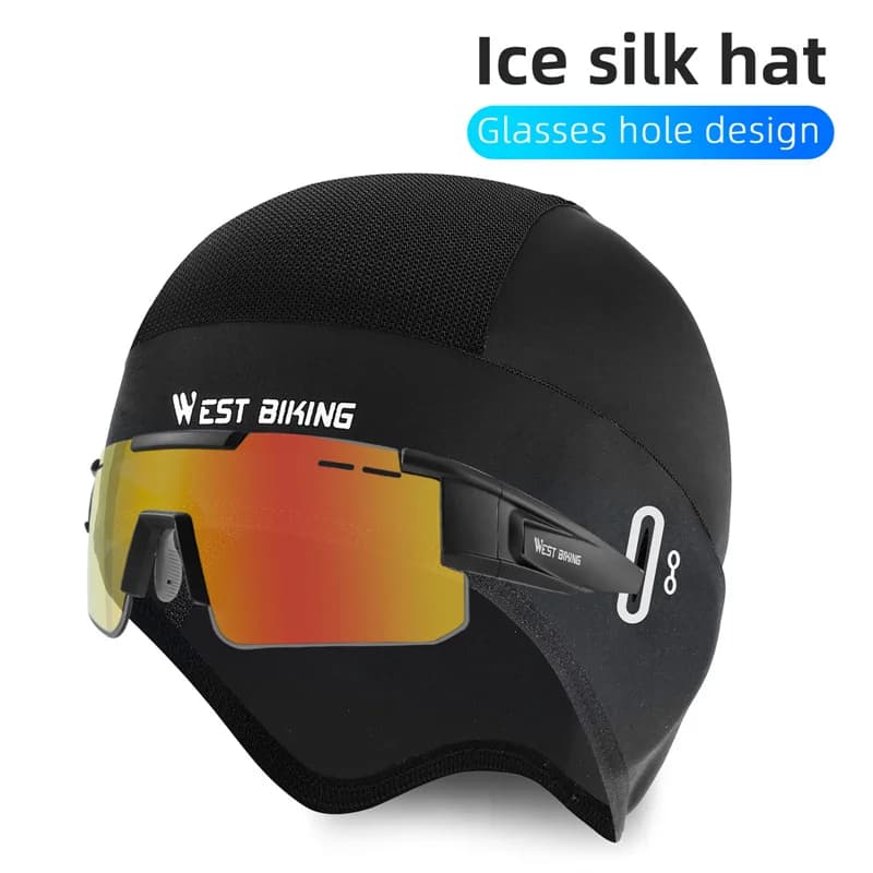 WEST BIKING Cycling Hat with UV400 Protection, Breathable and Absorbent, with Glass Hole, Ideal for Summer