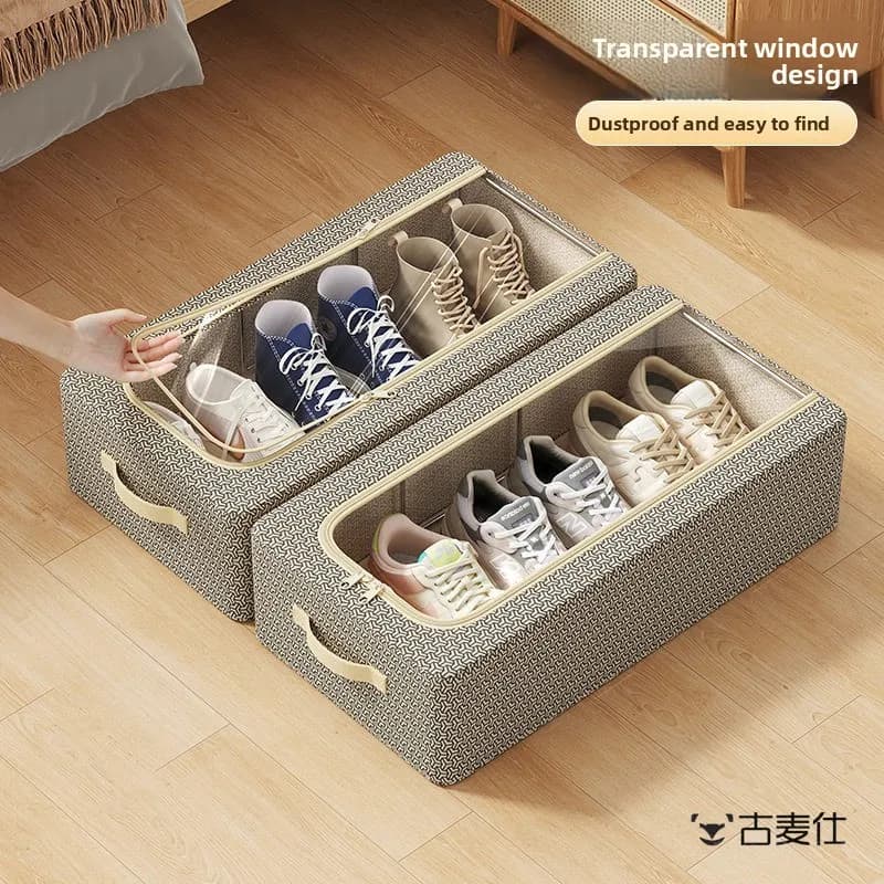 Scatola Trasparente per Scarpe e Stivali, Organizzatore Salvaspazio per Armadio, Scaffale per Scarpe da Terra a Soffitto