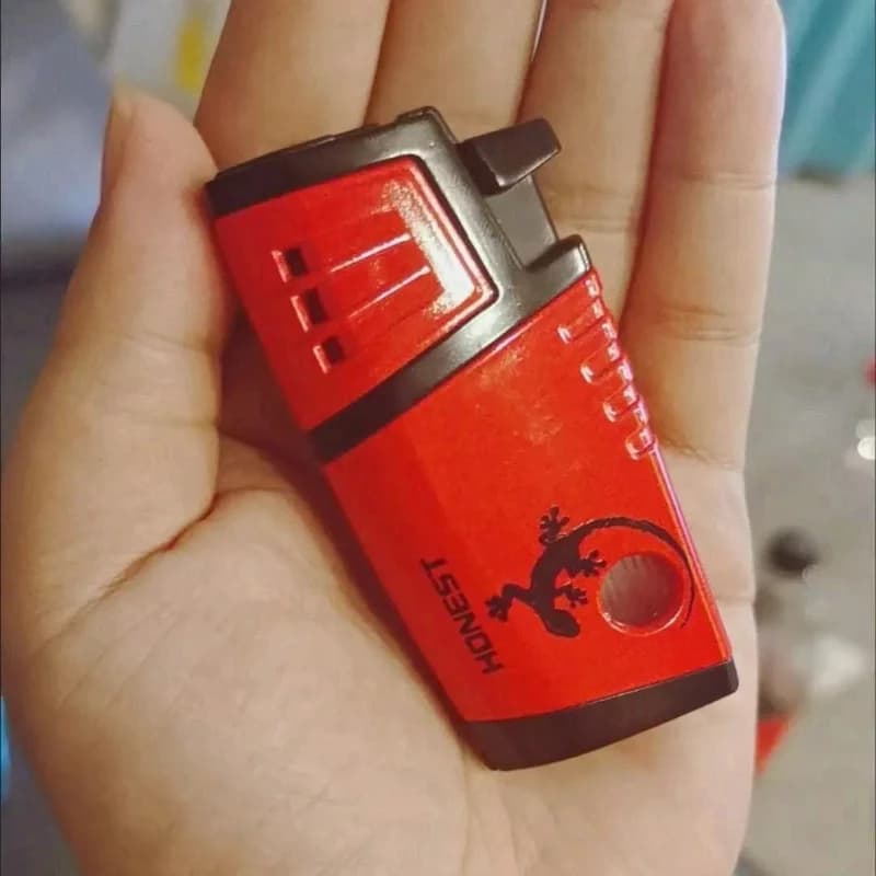Honest High-end multi-functional double straight blue jet flame lighter metal cigar cutter butane Inflatable gas igniter gift