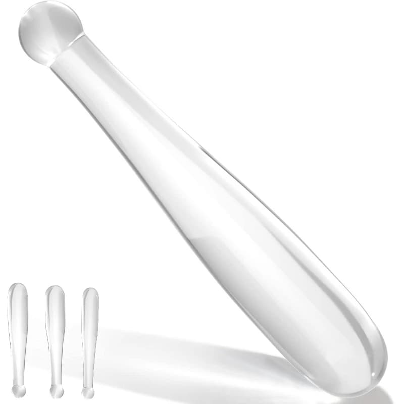 Butt Plug in vetro Dildo anale Piacere Bacchetta del punto G Mazza da baseball a forma di doppio attacco Dildo Massaggiatore della prostata Giocattolo del sesso per le donne Uomini