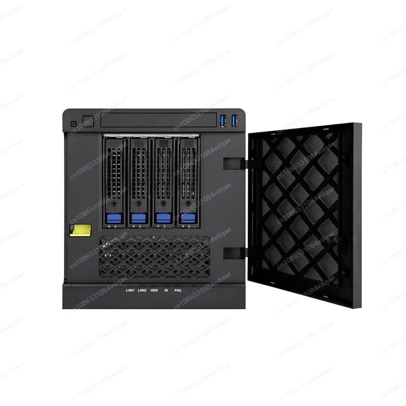 4‑Bay NAS Server Chassis, Mini ITX Network Storage Case Home Data Storage Empty Computer Tower