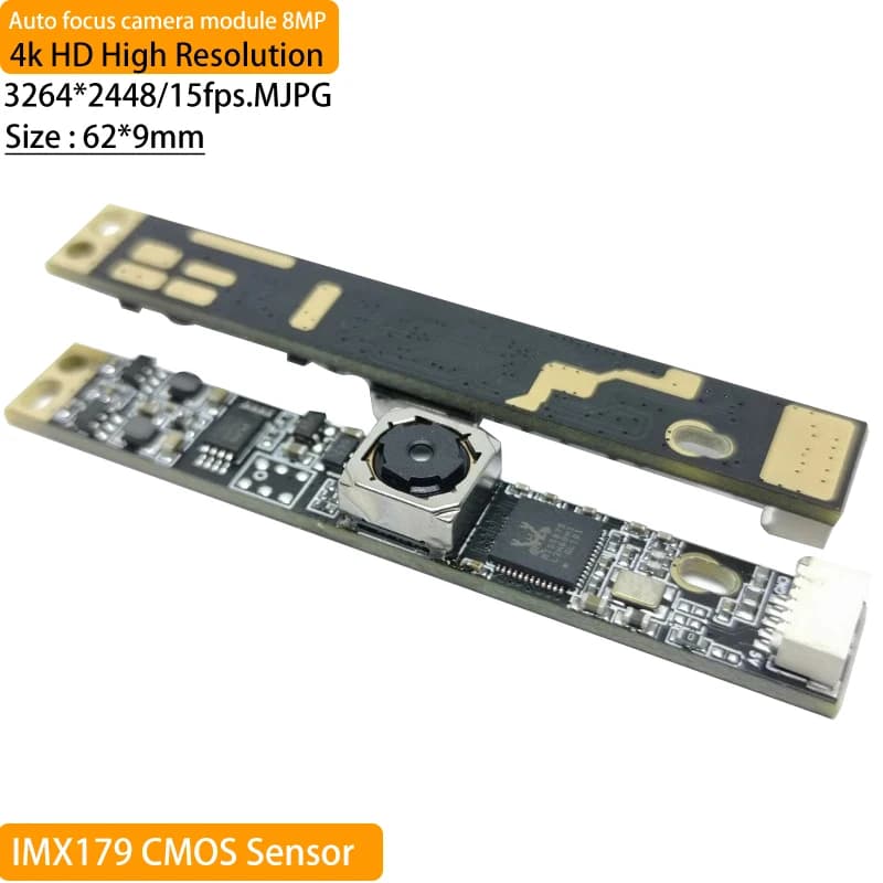 8Mp 4K IMX179 Sensore Interfaccia USB Fotocamera 76 Gradi HD 3264X2448 Mjpeg Autofocus USB2.0 Mini Modulo Webcam per Windows Android