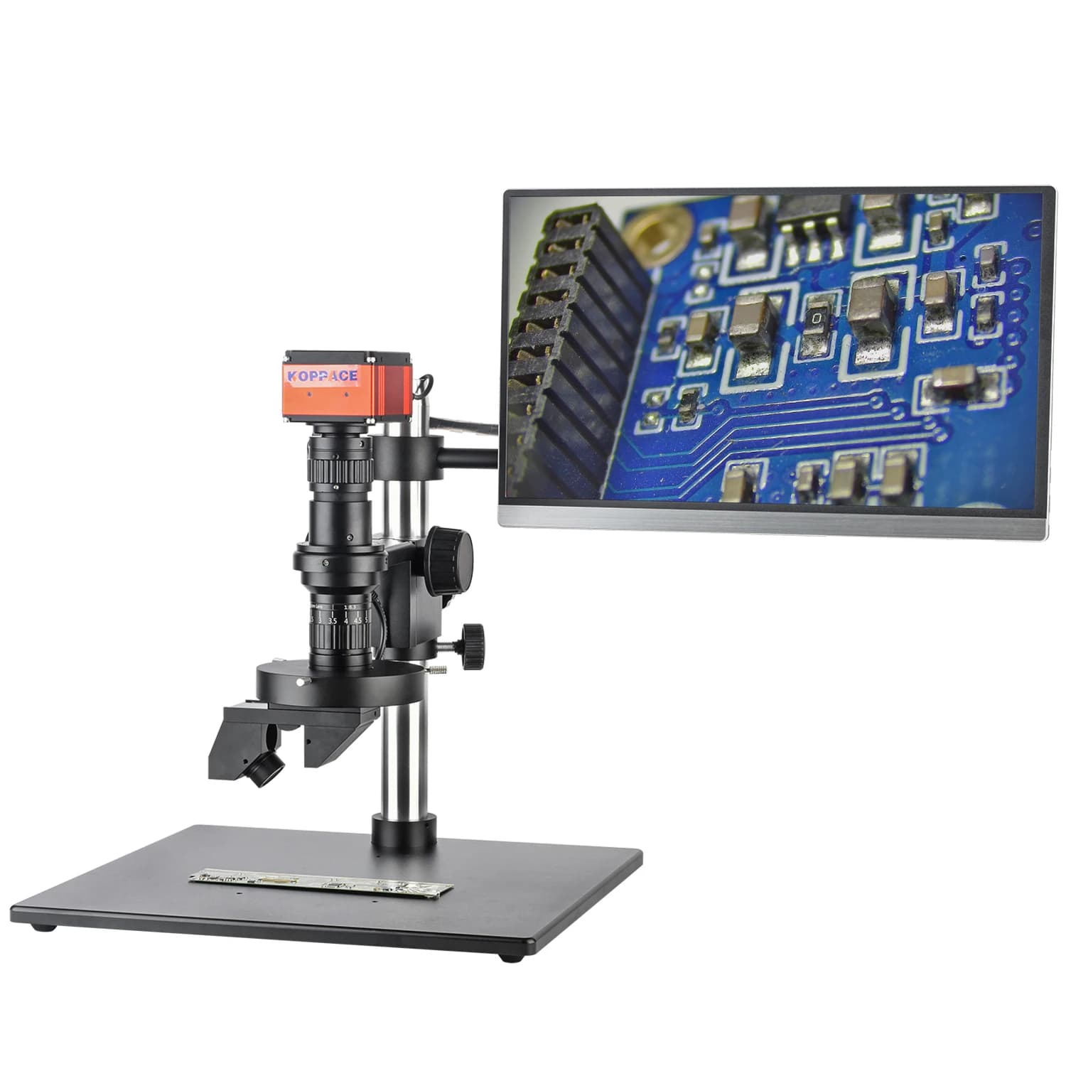 KOPPACE 13X-110X Microscopio elettronico 3D Rotazione di 360 gradi La fotocamera 4K HD supporta riprese, video, misurazioni Display da 15,6 pollici