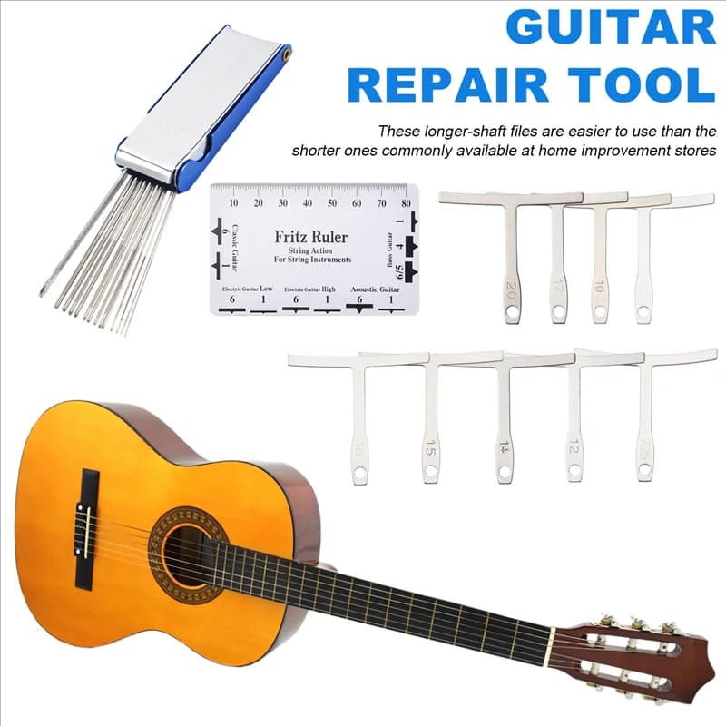 -A65I 9 pieces caliber per sub-seal radius + tool for ruler caliber for rope action + set of rows for saddle nuts