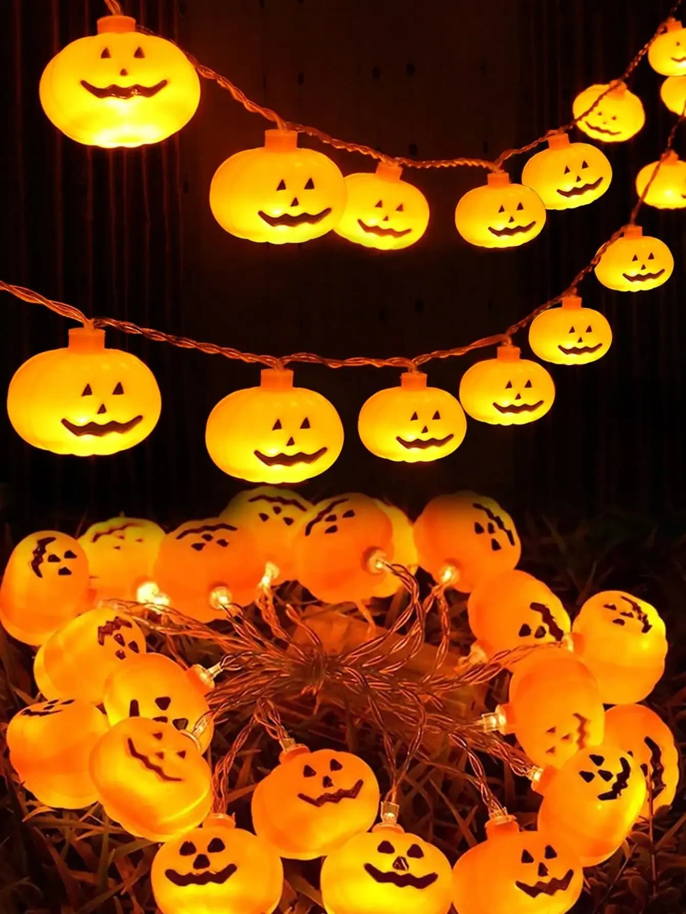 Halloween Pumpkin Latern Led Light String Ghost Festival Fear Bar Street Decoration scheletro Halloween Easter Lantern Holiday