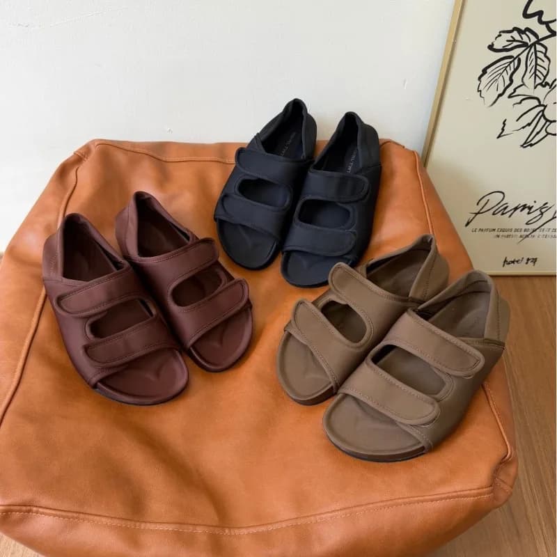 Comfortable Open-toed Velcro Sandals Women's Summer New Outdoor Versatile Casual Beach Shoes