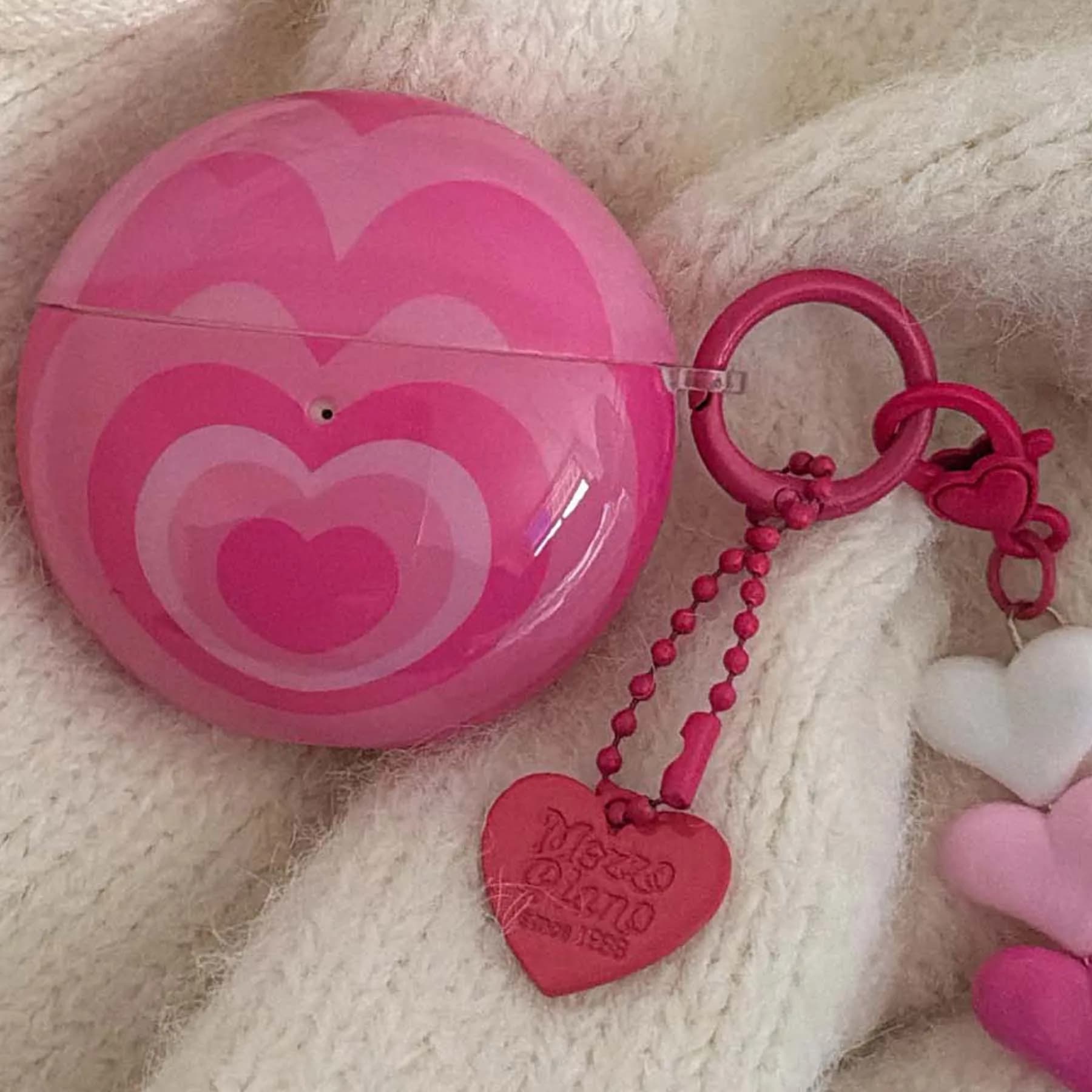 Per huawei FreeBuds 5i 6i 7i SE2/SE3 FreeClip 2 scatola di ricarica bluetooth senza fili cartone animato imd custodia per auricolari rosa rosso amore pendente