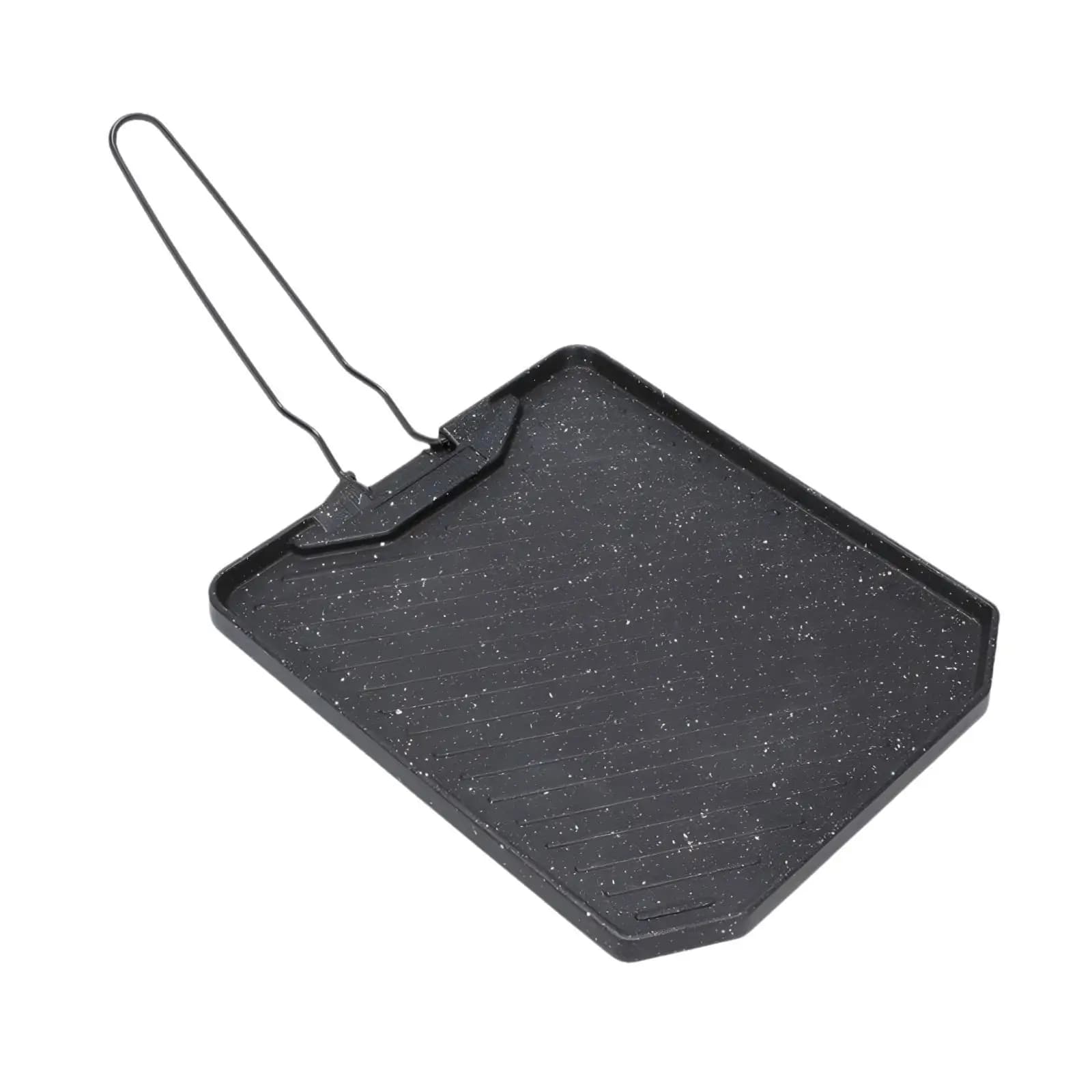 Padella per Grigliare con Manico Pieghevole, Griglia BBQ Forata, Padella da Cucina per Grigliare e Arrostire, per Spiaggia, Ristorante, Esterni
