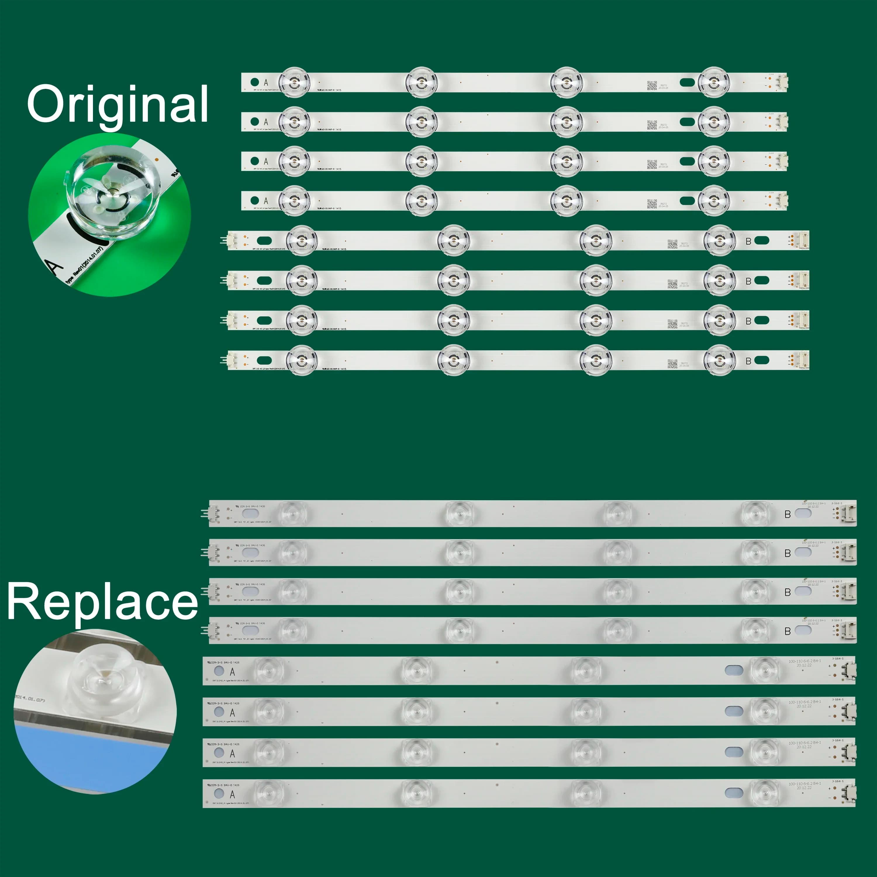 LED Strip for DIRECT 3.0 42INCH REV7 42LB565V 42LB570B 42LB570V 42LB582V 42LB639V 42LB656V 42LF5500 42LF550V AGF 78402101