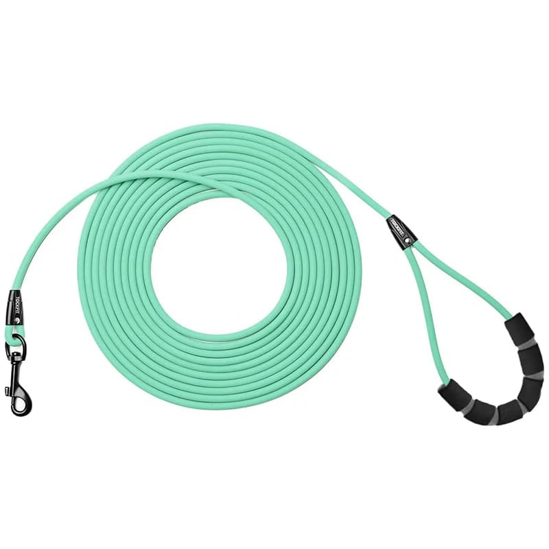 Guinzaglio per Cani Impermeabile in PVC per Addestramento e Richiamo, Lunghezza 5FT 10FT 20FT 30FT, Ideale per Addestramento, Spiaggia e Gioco in Giardino