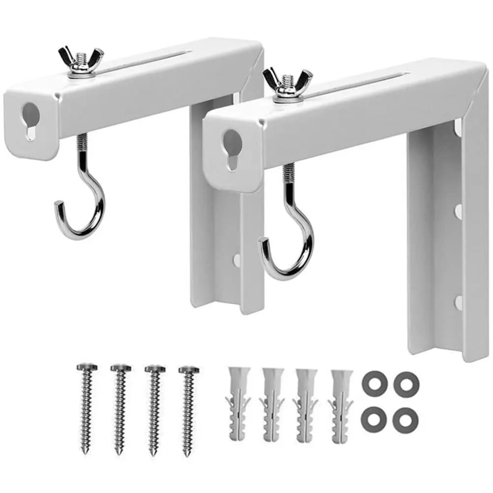 2Pcs Projector Screen Mounting Brackets Metal Holder Ceiling Mount for Projector Screen Stable Support Suitable Home Office