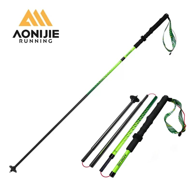 AONlJlE Nuovi Bastoncini da Trekking E4204-D in Fibra di Carbonio, Leggeri e Pieghevoli, per Escursionismo e Camminata, per Donne e Uomini