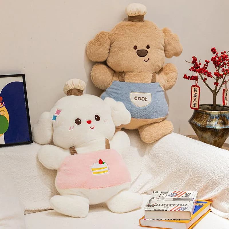 Peluche della Serie Dolci e Dessert, Coniglio Chef Kawaii, Cane di Peluche, Cuscino Morbido per Bambini, Regalo per Ragazze e Amiche
