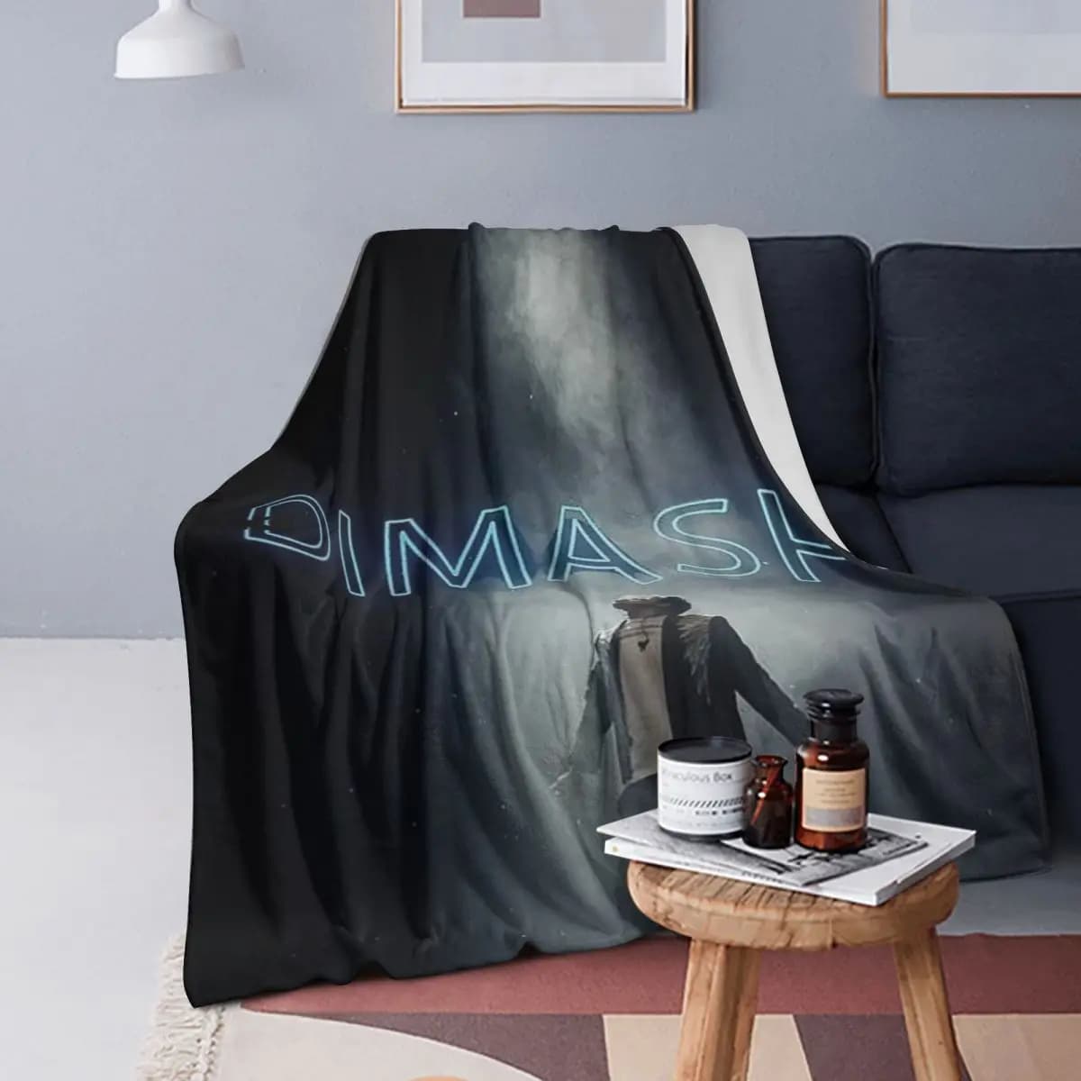 New Arrival Singer Dimash Blanket Soft Warm Flannel Throw Blanket Bedspread for Bed Living room Picnic Travel Home Sofa