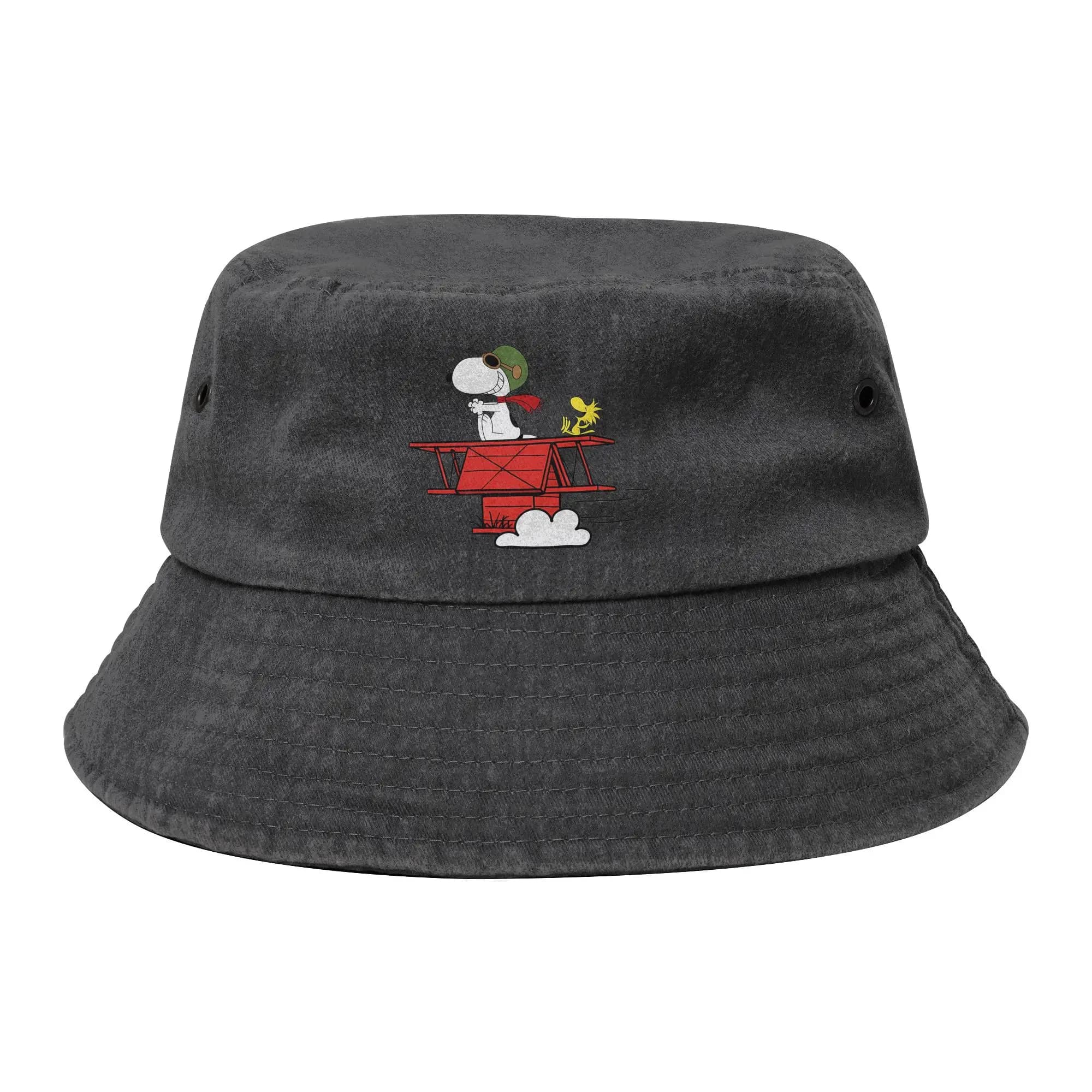 Camp Snoopys And Woodstock Flying Adventure Bucket Hat for Men Beach Sun Hat Fashion Foldable for Outdoor Sport Fishing Cap