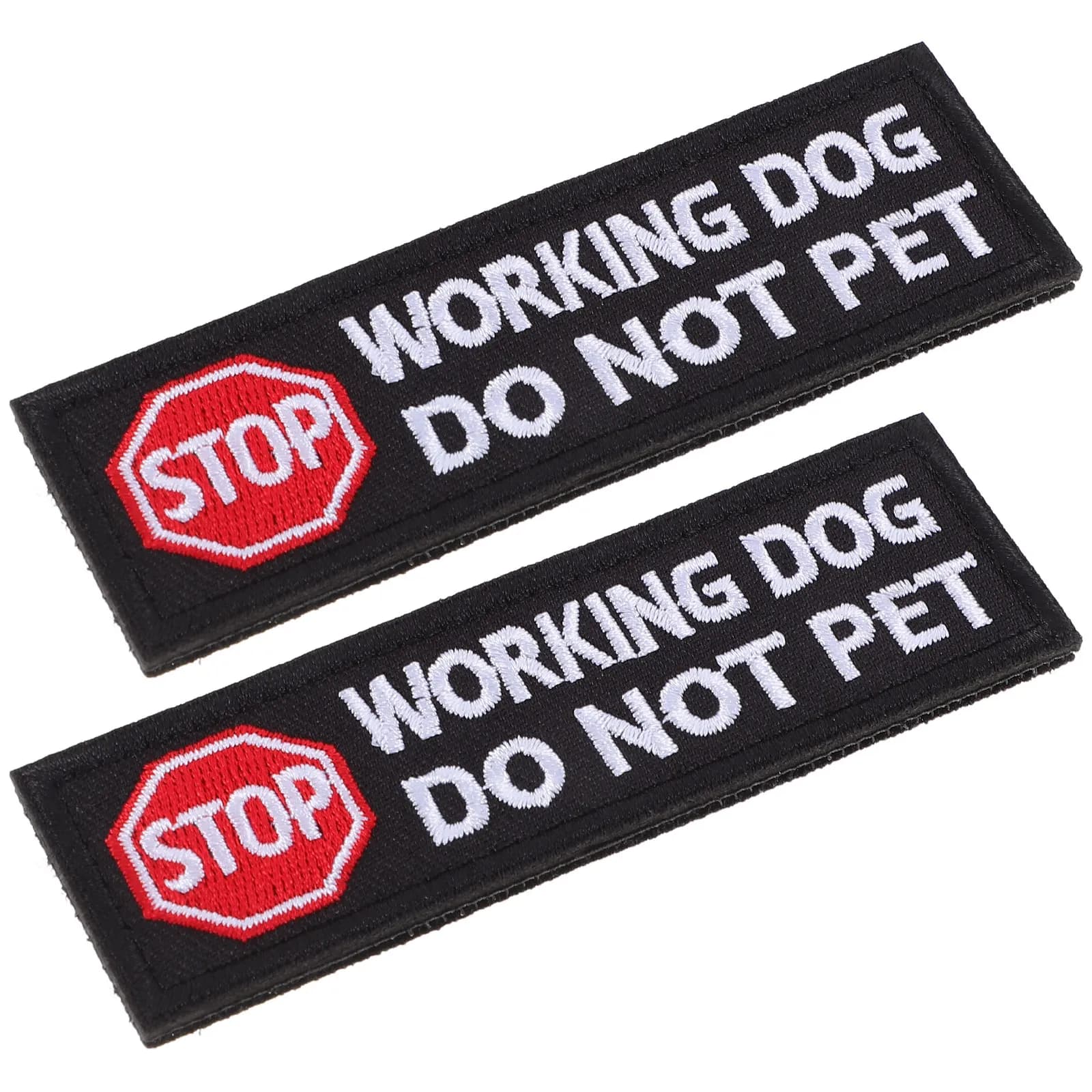 2 Pezzi Toppe Ricamate per Gilet e Pettorine per Cani da Servizio, Adesivi di Identificazione 'Non accarezzare il cane', Toppe per Cani da Lavoro