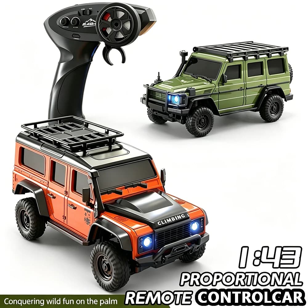 Auto Telecomandata Fuoristrada 1/43 Serie R43 4WD, Auto da Arrampicata e Drift 2.4G, Giocattolo Antistress da Tavolo per Interni per Ragazzi