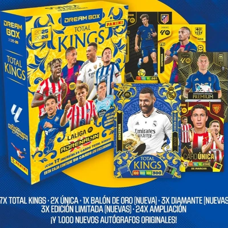 2025-26 Topps Panini La Liga Golden Ball Collection Box Carte Collezionabili di Calcio Lionel Messi Cristiano Ronaldo Giocattolo Regalo Sportivo