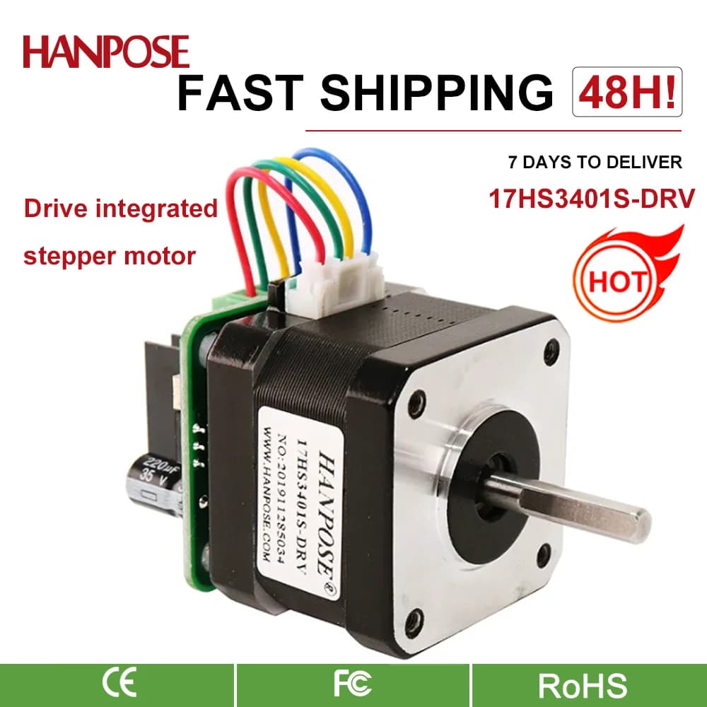 1PCS NEMA17 stepper motor driver integrated controller 1.3A 28N.CM 17HS3401S-DRV control board For 3D Printer Monitor Equipment