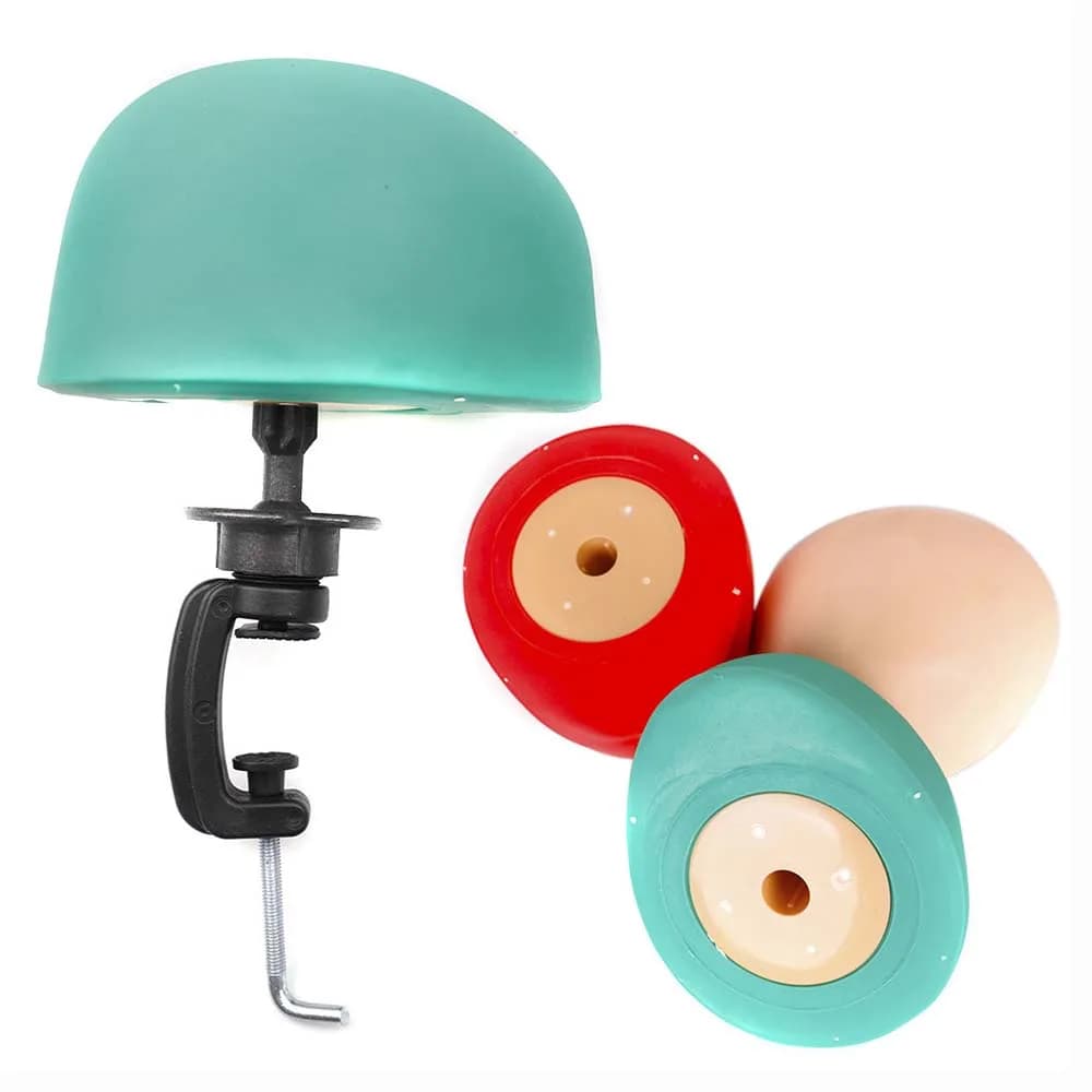 Supporto Morbido per Parrucche a Mezza Testa, Modello con Gancio per Mani, in PVC Elastico, Mezzo Manichino Piatto per Chiusure in Pizzo all'Uncinetto