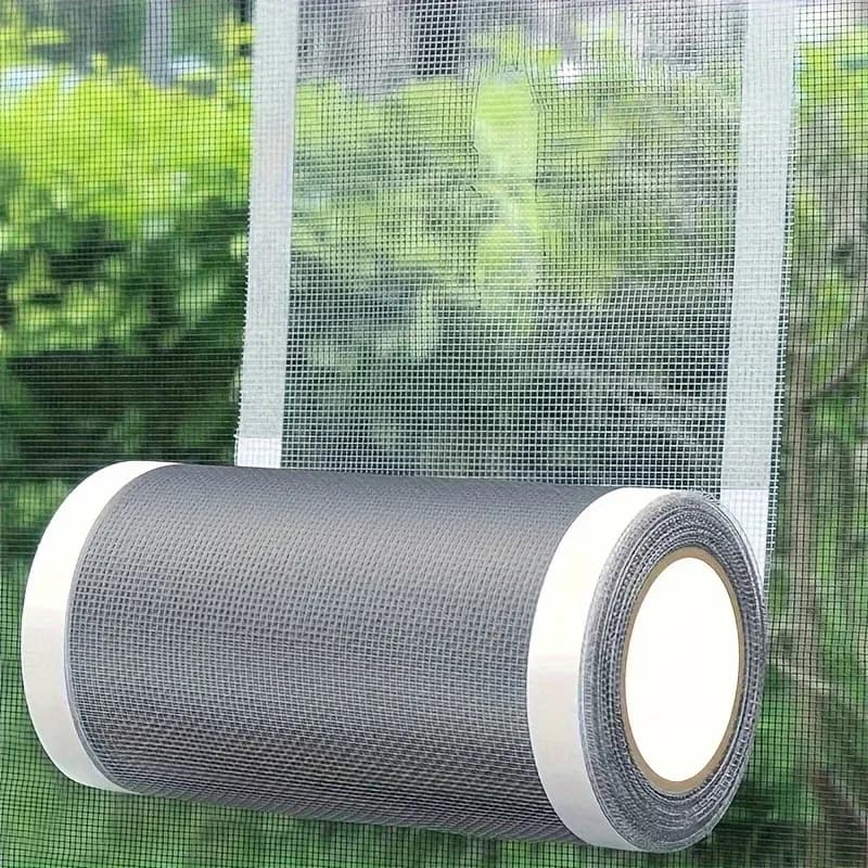 1 plastic adhesive tape roll for repair screen from 5 m/196,85 inch for windows and doors - Repair mosquito net, floor drain with insect proof