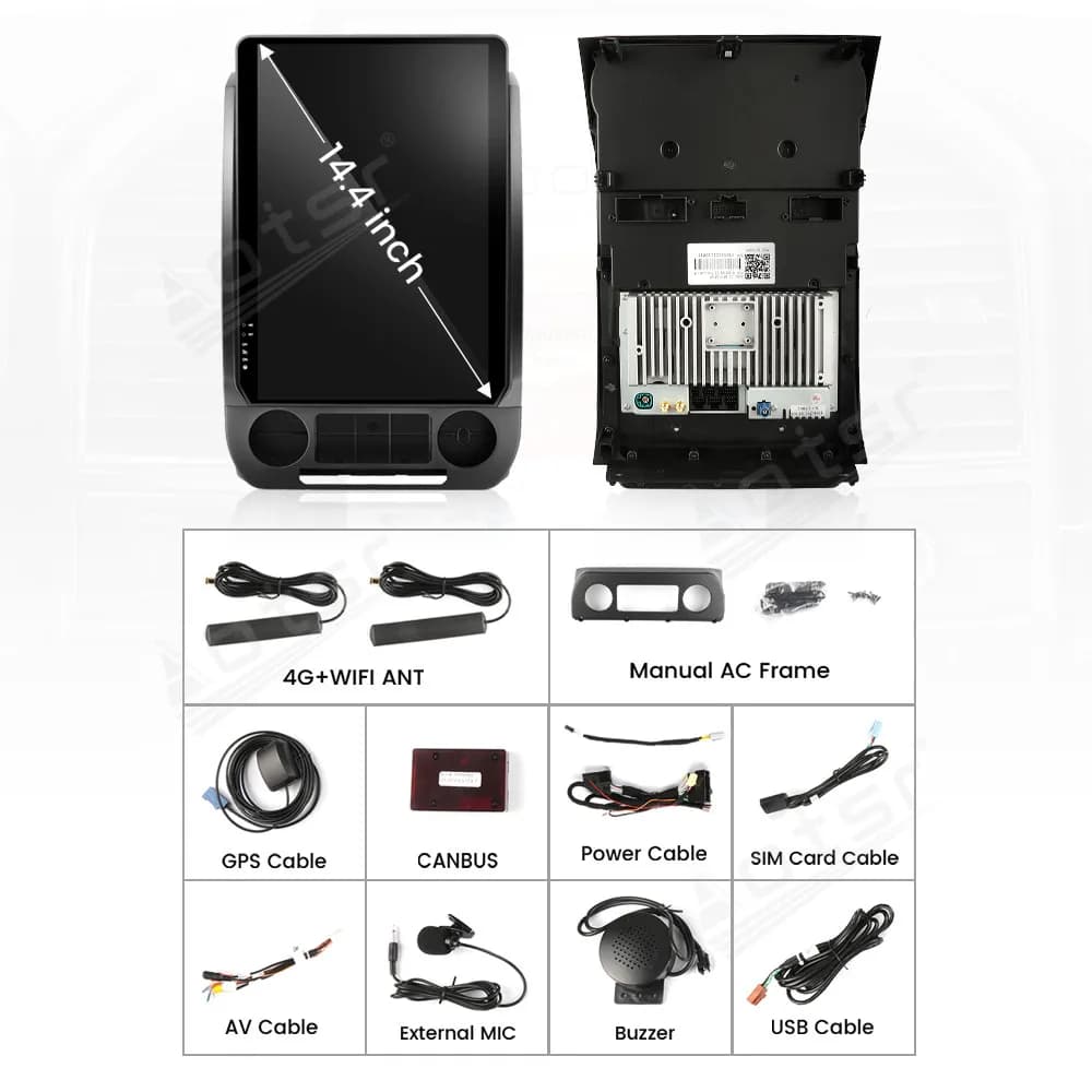 14.4 Inch HD Touch Screen Android Multimedia Player GPS Navigation Car Video Player for Ford F150 2015-2021 Vertical Head Unit