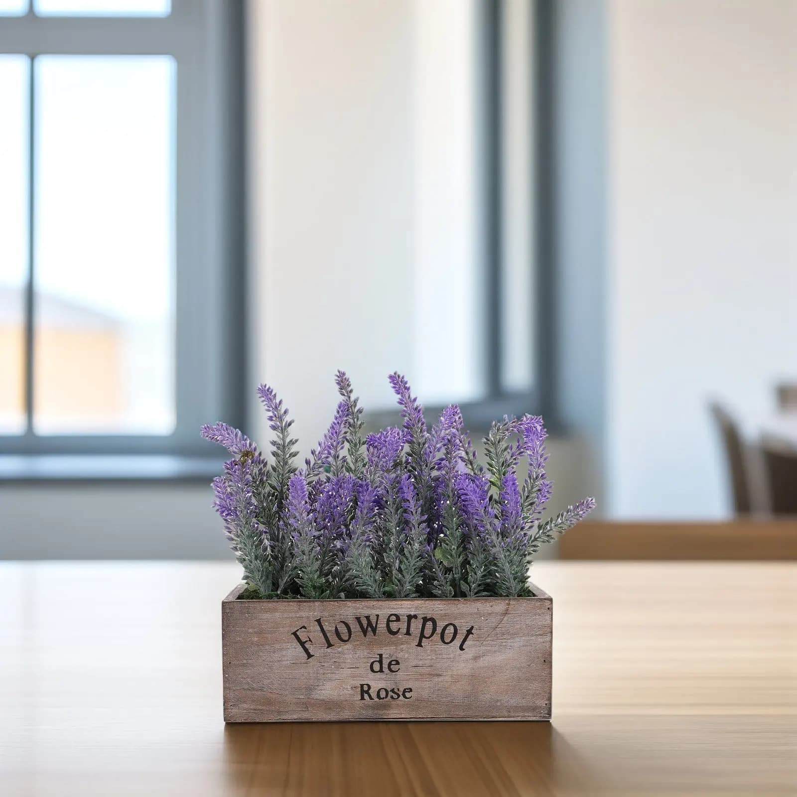 1Pcs Fake Lavender Bonsai Artificial Potted Plant Simulation Fake Flower Decor Desktop Home Office Desktop Decoration Natural