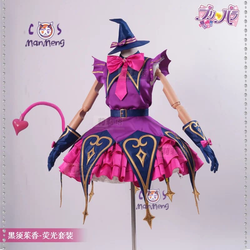 Costume Cosplay Kurosu Aroma Puripara 2, Hat, Socks, Coda, Gloves, Hair Accessories, Halloween Prop, Carnival, Uniforme Lolita da Diavoletta
