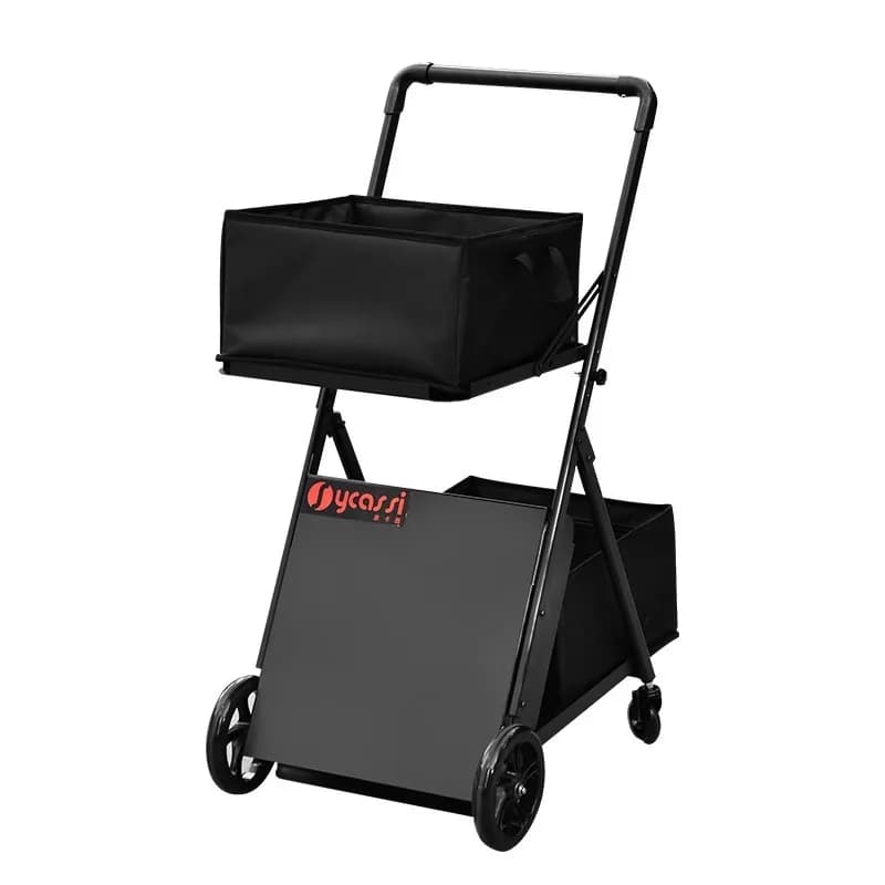 Carrello pickup sportivo per racchette Telaio da tennis pieghevole Dispositivo pickup per palline da tennis Dispositivo automatico per palline Accessori