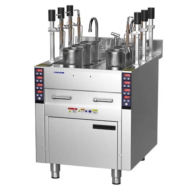 Commercial Electric Pasta & Noodle Cooker 6 Head Automatic Lifting Machine for Hotels and Restaurants