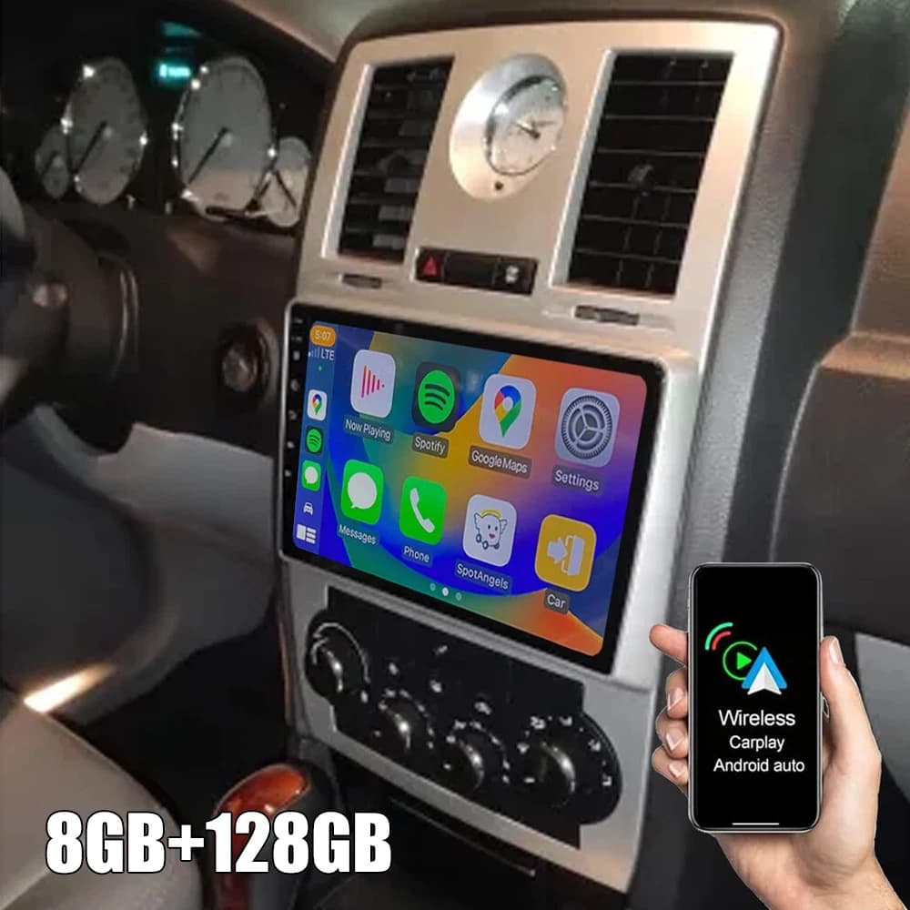Autoradio Android 15 per Chrysler 300/300C 2004-2011, Lettore Multimediale Video, Autoradio 2Din con Navigazione GPS, Stereo, Wifi+4G, RDS
