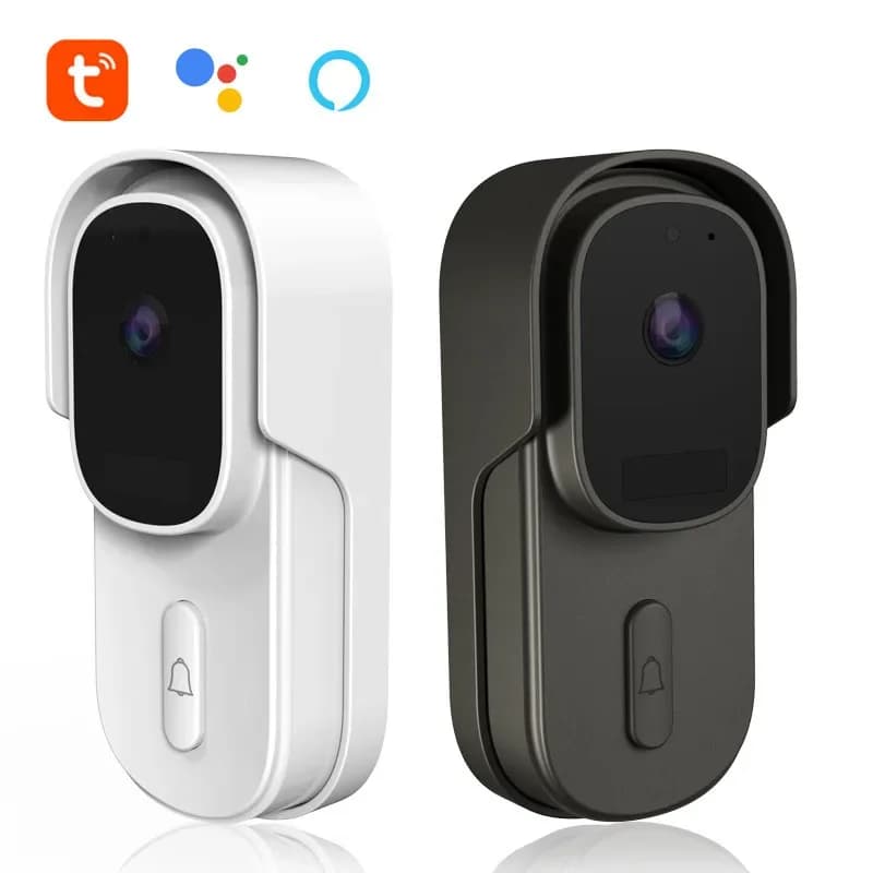 Campanello Tuya 2.4G WiFi Wireless HD con Videocitofono, Rilevamento Movimento, Audio Bidirezionale e Visione Notturna IR per Casa Intelligente