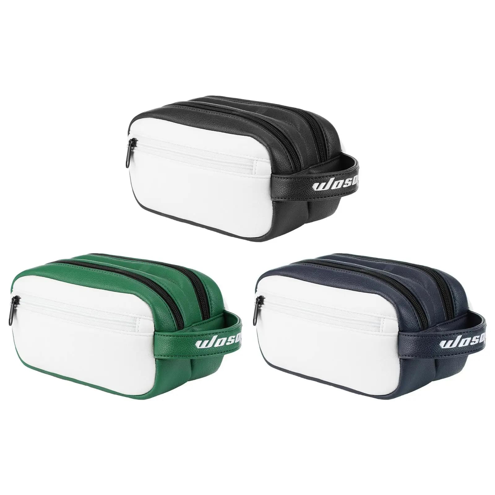 Borsa Portatile per Palline da Golf in Pelle PU, Porta Tee da Golf, Borsa Sportiva per Uomini e Donne, per Golf all'Aperto