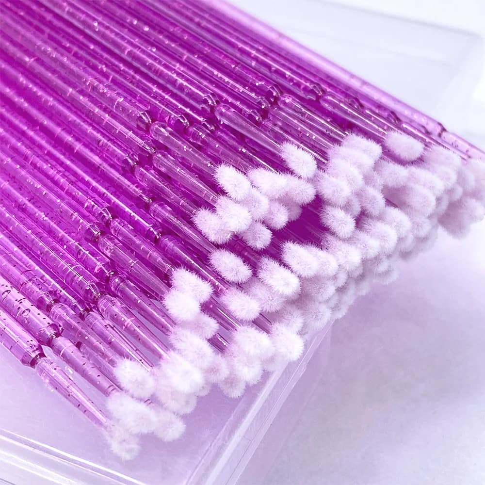 100pcs Makeup Brushes Cleaning Crystal Eyebrow Brush Diamond Handle Mascara Wand Applicator Eye Lashes Eyelash Extension Tools