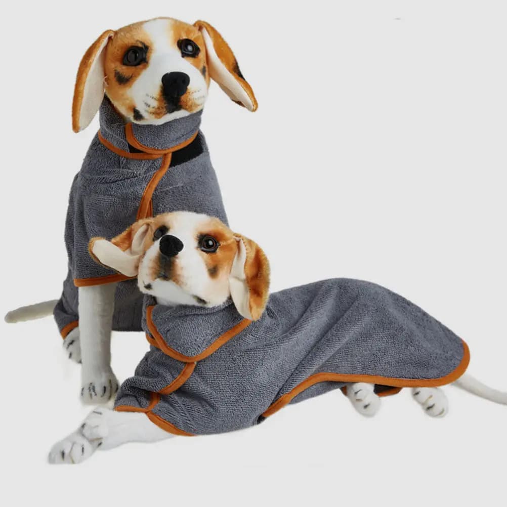Accappatoio Assorbente per Cani in Morbido Poliestere, Cappotto da Bagno per Cani Piccoli, Asciugamano Indossabile Comodo per Cuccioli Dopo il Bagno, Carino