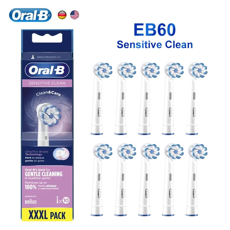 Oral-B EB60 Sensi testine di ricambio ultrasottili per spazzolino elettrico Clean Care Sensitive Original Tooth Brush Refill 1-12 pcs