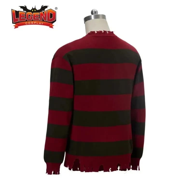 Premium Outfit Freddy Krueger Cosplay Sweater Horror Costume A Nightmare On Elm Street Long Sleeve Knitted Striped Top C